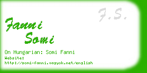 fanni somi business card